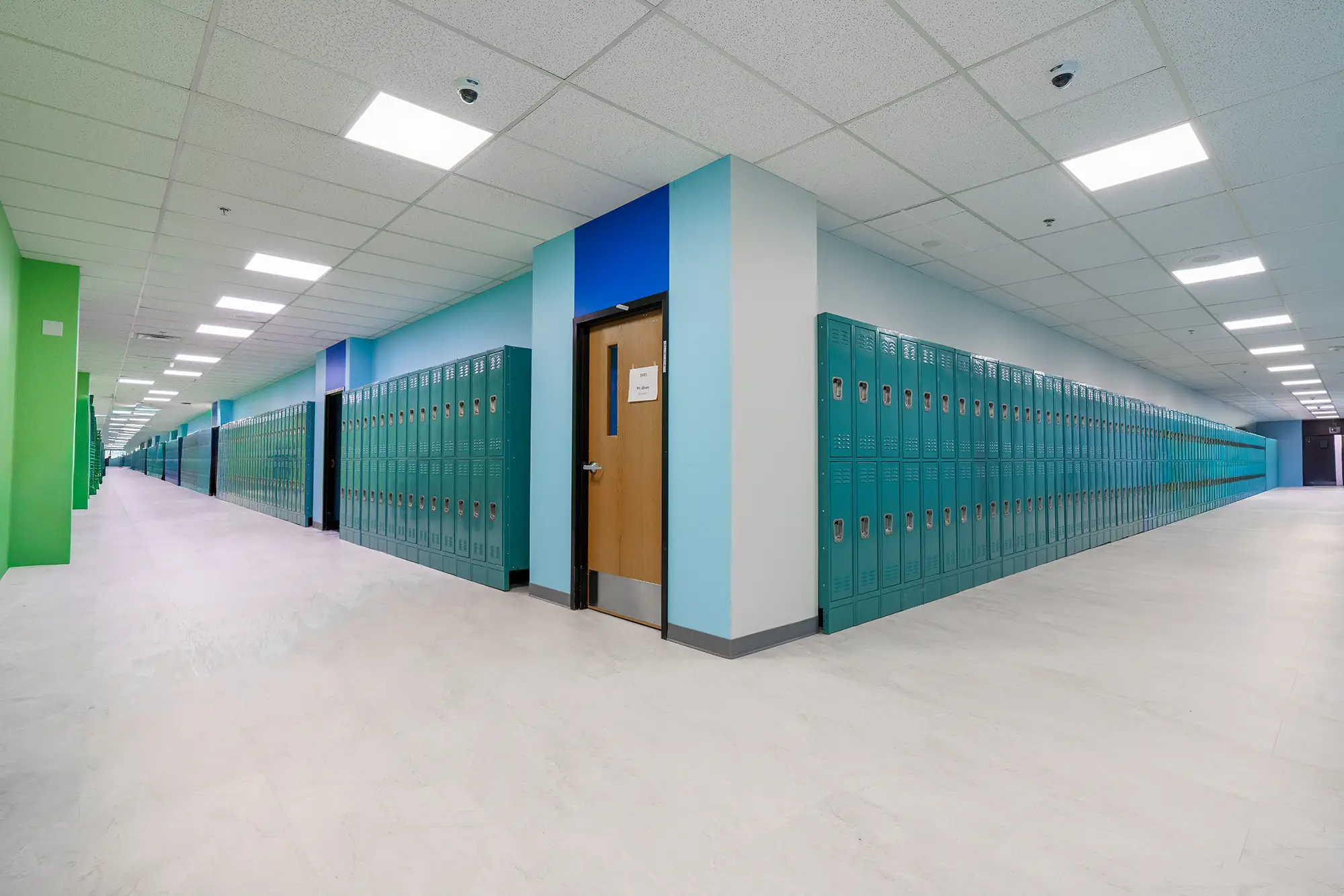 School Locker Hallway